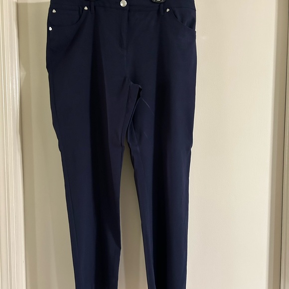 Zac & Rachel Pants - Zac & Rachel Dark Navy Stretch Waistband Pants